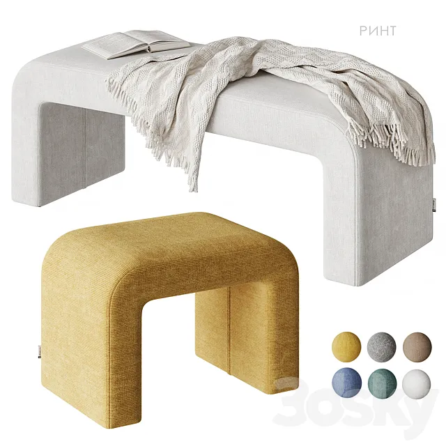 Rint pouf bench divan.ru 3D Model Rint pouf bench divan.ru 3D Model