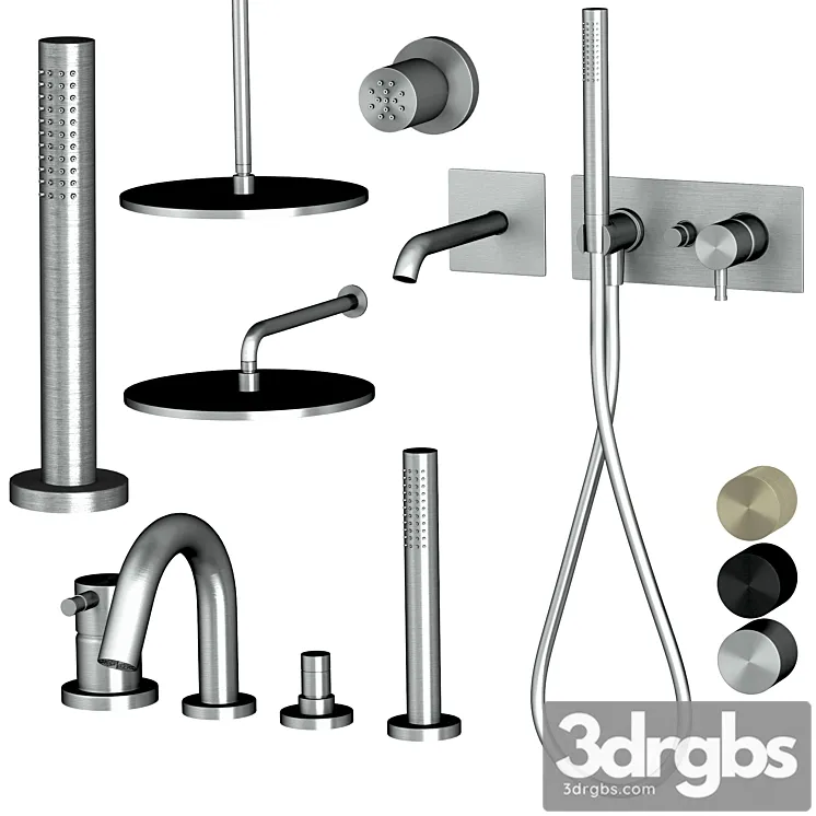 Ritmonio Set 2 Diametro35 Inox 1 3D Model Download