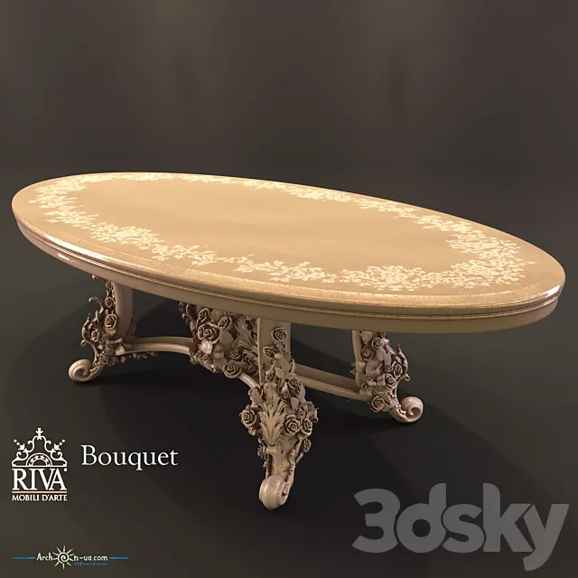 Riva Mobili Darte Bouquet Table 9091 3DModel