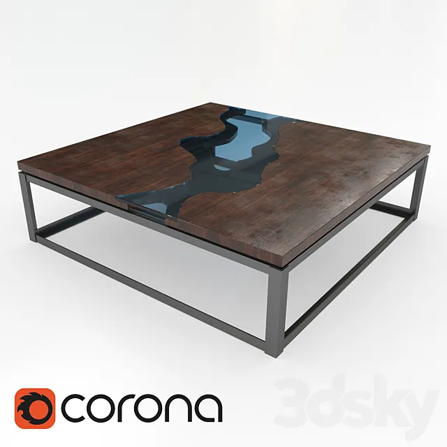 River Coffee Table 3D Model River Coffee Table 3D Model