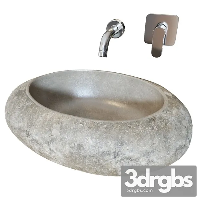 River Stone Sink 3D Model Download