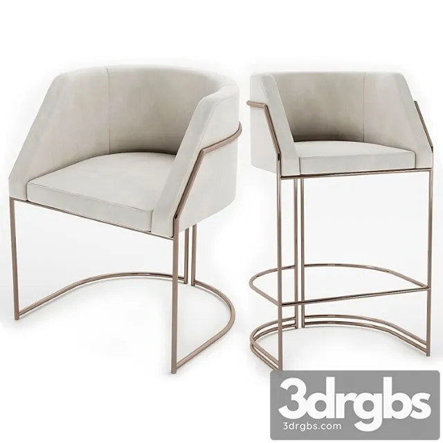 Rivers chair and bar stool 2 3D Model Download Rivers chair and bar stool 2 3D Model Download