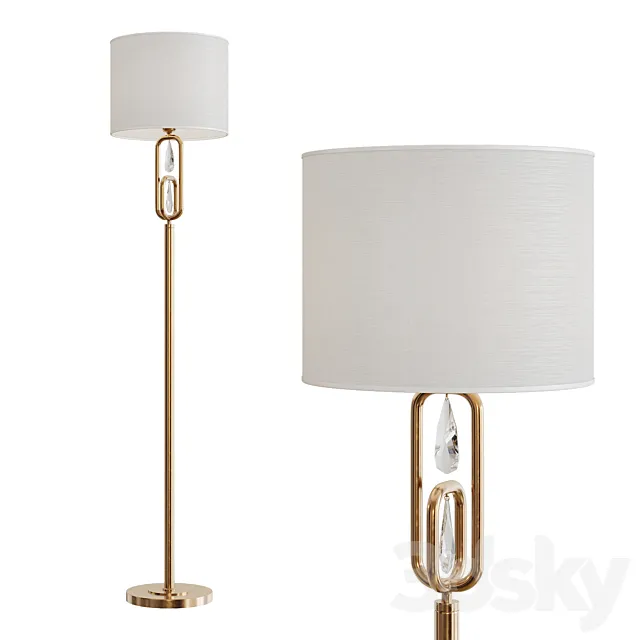 Riverside floor lamp by Freya-Light 3D Model