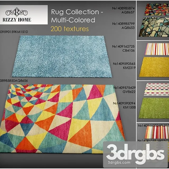 Rizzy Home Rugs Multi Colored 3D Model Download
