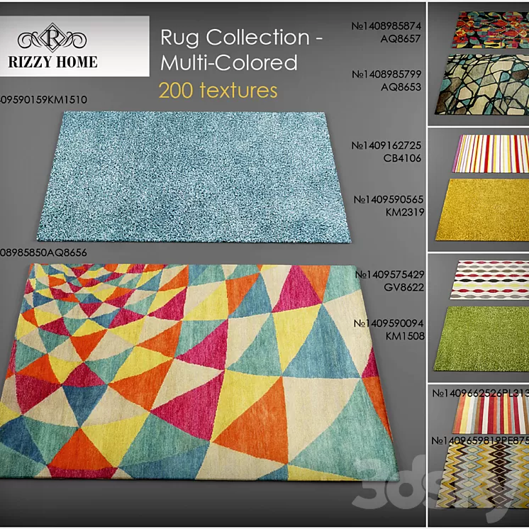 Rizzy Home rugs – Multi-colored 3D Model Rizzy Home rugs – Multi-colored 3D Model