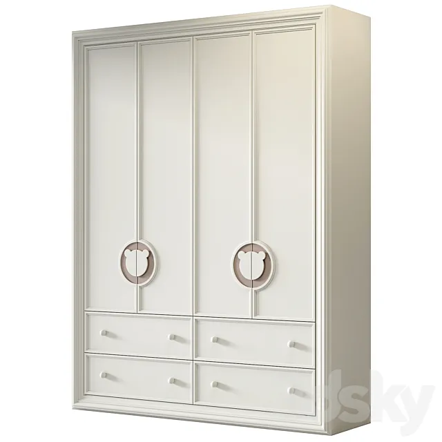 RJ kids wardrobe Winnie 3D Model