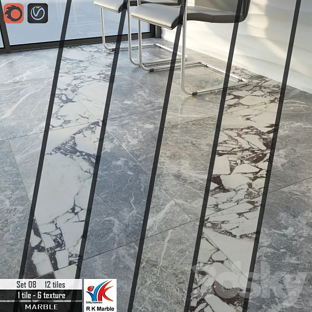 RK Marble Set 08 3D Model RK Marble Set 08 3D Model