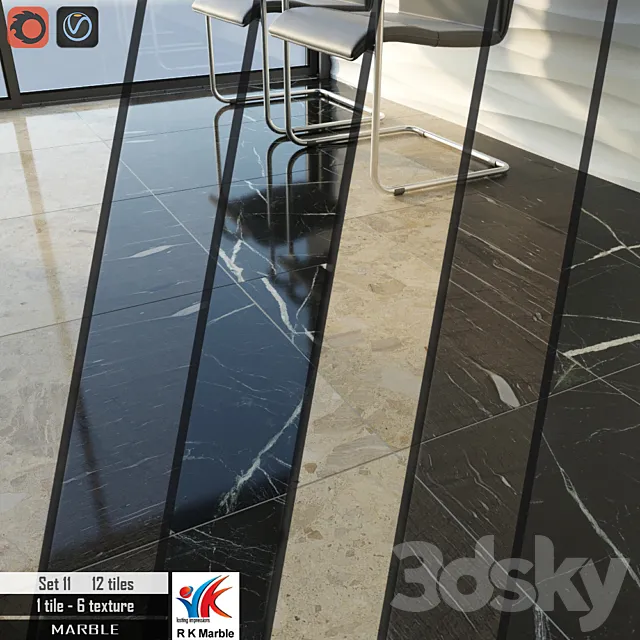 RK Marble Set 11 3DModel RK Marble Set 11 3DModel