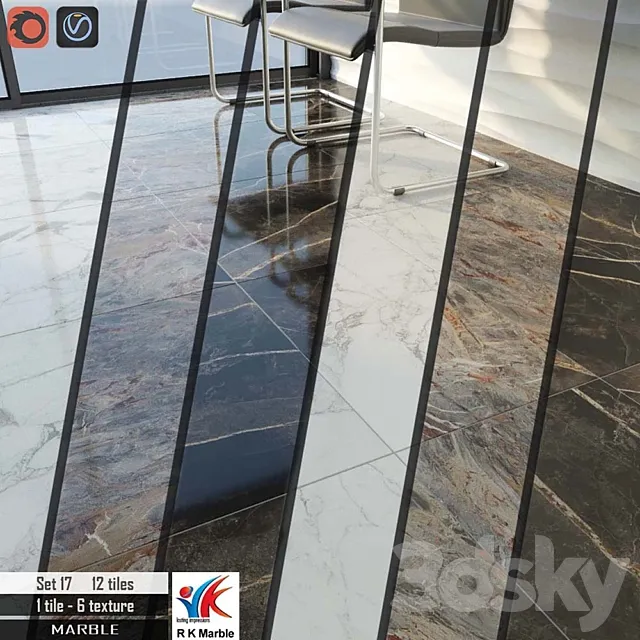 RK Marble Set 17 3D Model RK Marble Set 17 3D Model