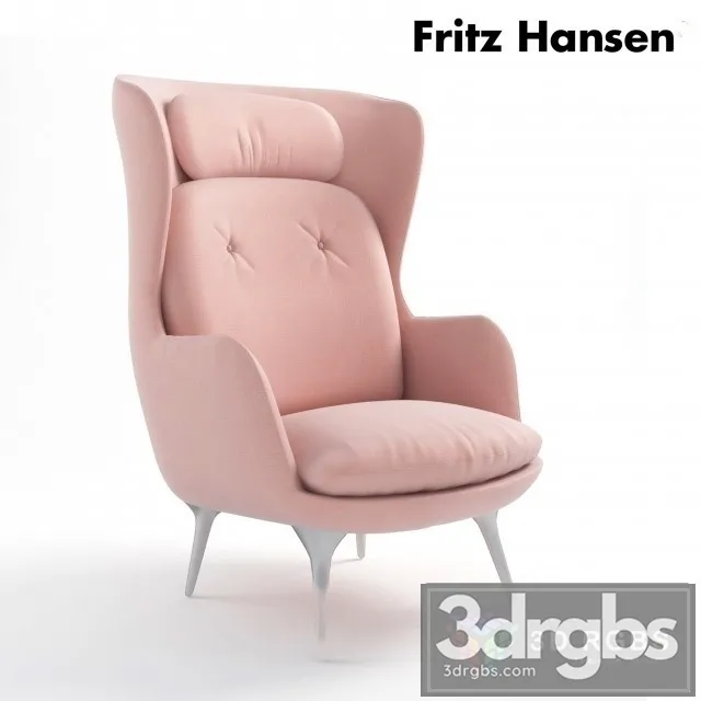 Ro Fritz Hansen Armchair 3D Model Download