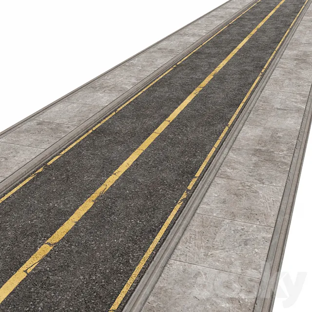 Road asphalt 3D Model Road asphalt 3D Model