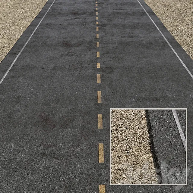 Road asphalt 3D Model Road asphalt 3D Model