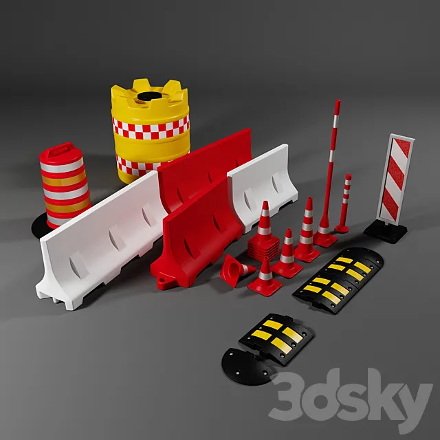 Road barriers 3DModel Road barriers 3DModel