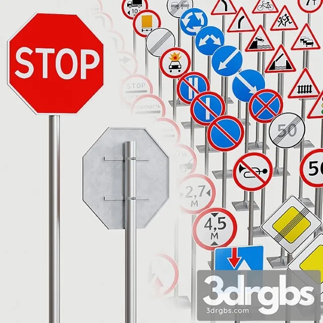 Road signs 3D Model Download Road signs 3D Model Download