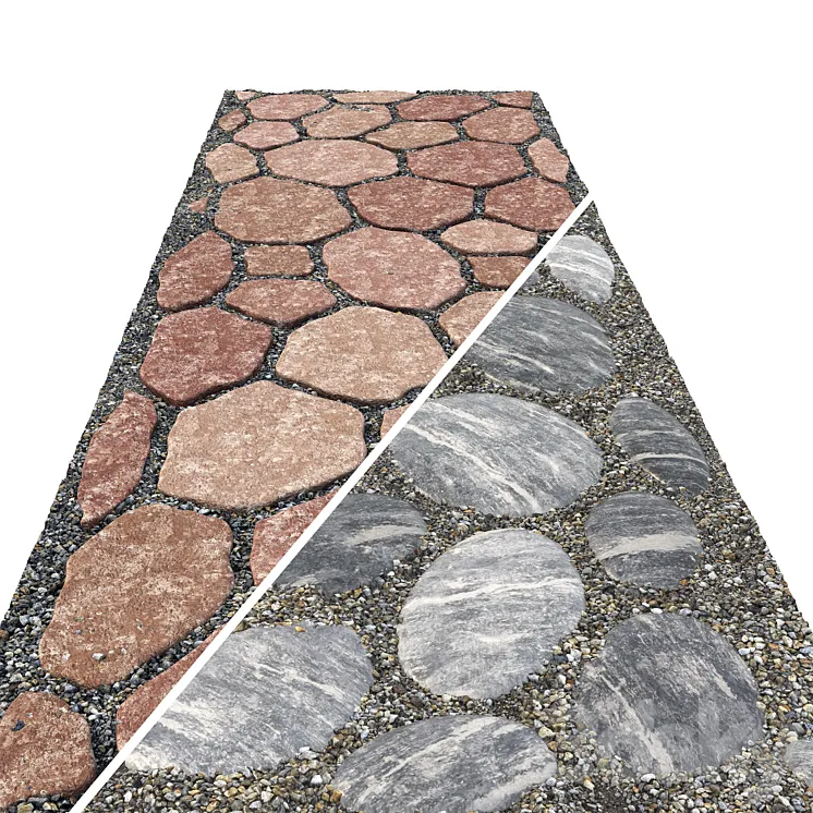 Road stone 3D Model Free Download