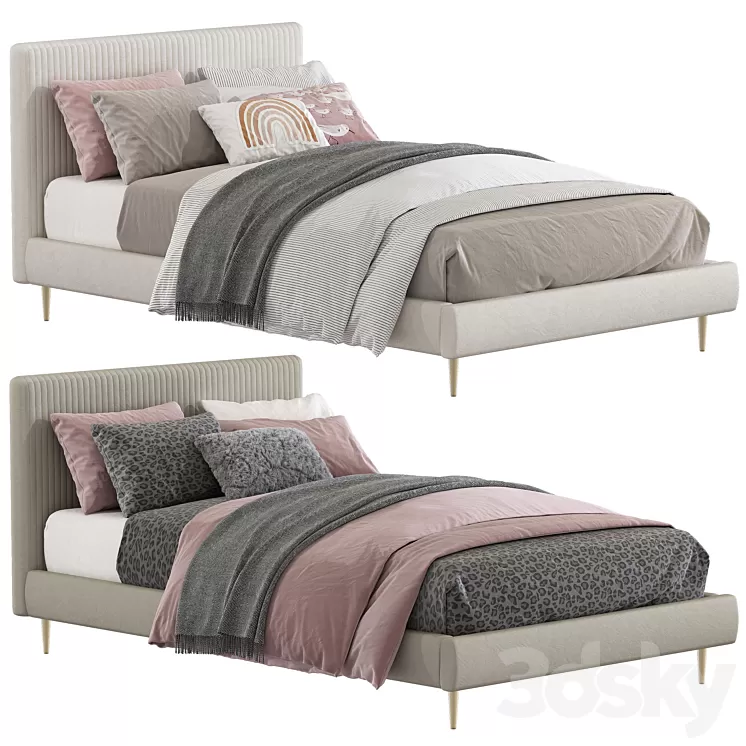 Roar \/ Rabbit Pleated Upholstered Bed 218 3D Model Free Download Roar \/ Rabbit Pleated Upholstered Bed 218 3D Model Free Download
