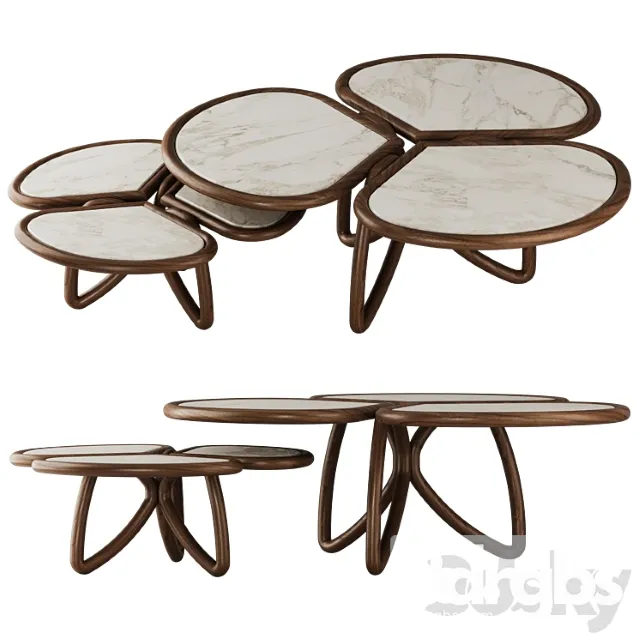 Roatan Set Coffee Table By Alma De Luce 1 3D Model Download Roatan Set Coffee Table By Alma De Luce 1 3D Model Download