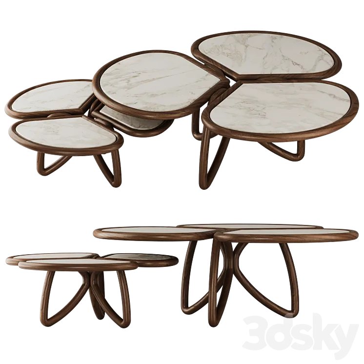 Roatan Set Coffee Table by Alma de Luce 3D Model Free Download Roatan Set Coffee Table by Alma de Luce 3D Model Free Download