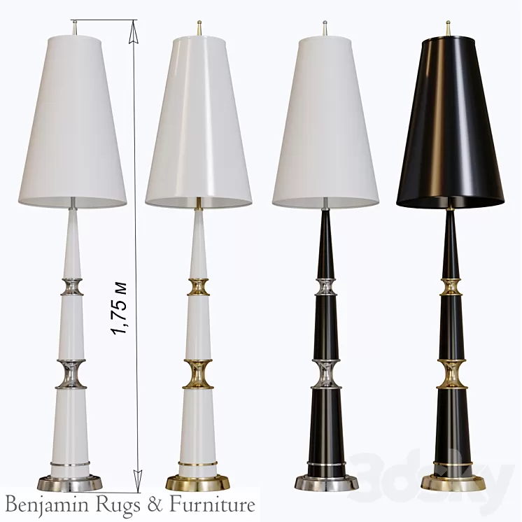 Robert Abbey Jonathan Adler Versailles Floor Lamp. 3D Model