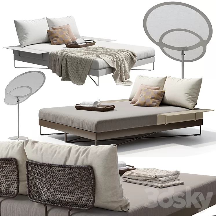 ROBERTI CORAL REEF 9805 Day-bed 3D Model ROBERTI CORAL REEF 9805 Day-bed 3D Model