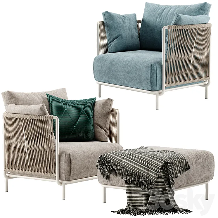 Roberti queen armchair 3D Model Free Download