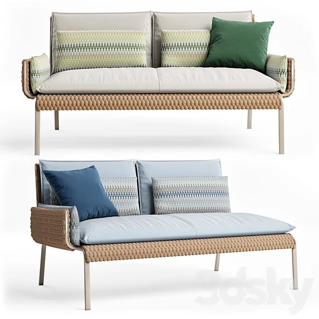 Roberti Rattan Key West 2 SEATED 3D Model Roberti Rattan Key West 2 SEATED 3D Model