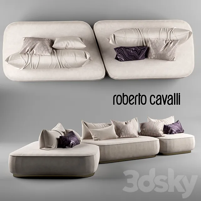 Roberto Cavalli – Baltimora modular sofa 3D Model Roberto Cavalli – Baltimora modular sofa 3D Model