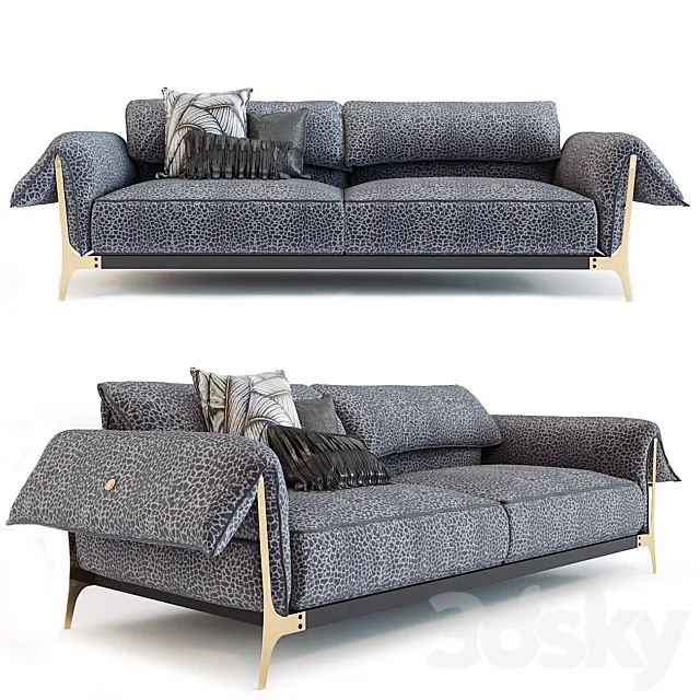Roberto Cavalli Montego Sofa 3D Model