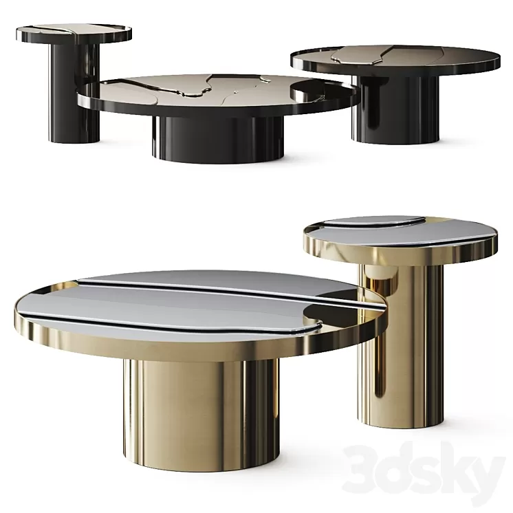 Roberto Cavalli Sahara Coffee Tables 3D Model Free Download