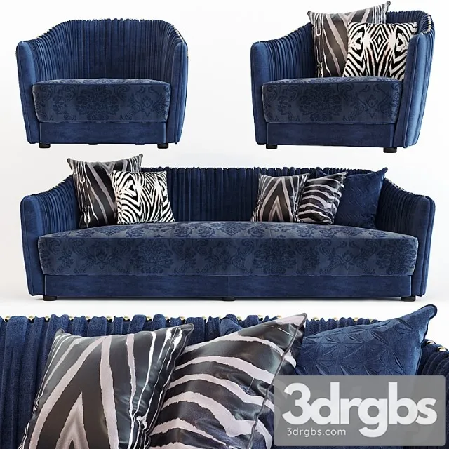 Roberto cavalli sharpei sofa and armchair 2 3D Model Download Roberto cavalli sharpei sofa and armchair 2 3D Model Download