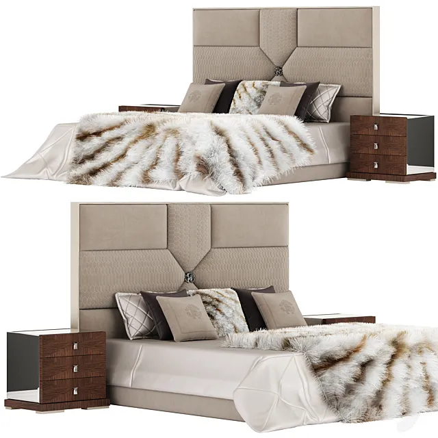 Roberto Cavalli Springs Bed Amb-1 3D Model Roberto Cavalli Springs Bed Amb-1 3D Model
