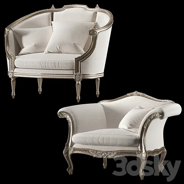 roberto giovannini and eloquence armchair 3D Model