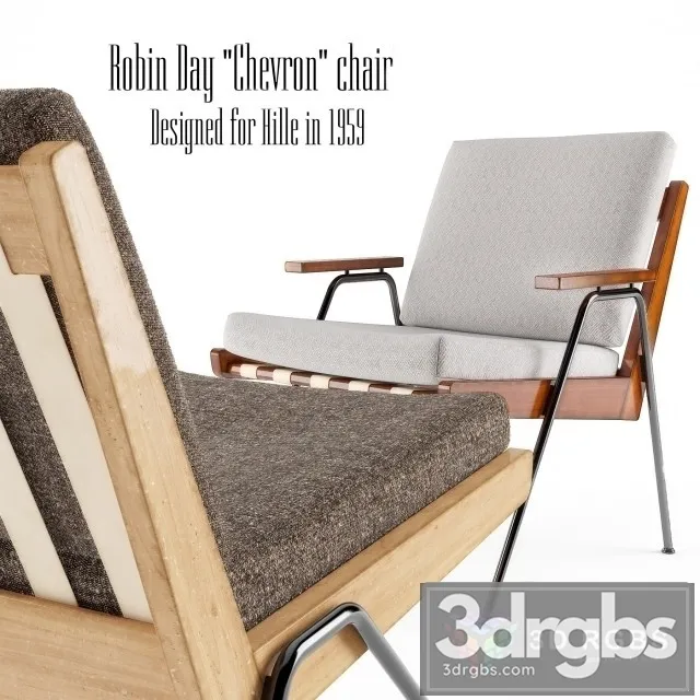 Robin Day Chevron Chair 3D Model Download