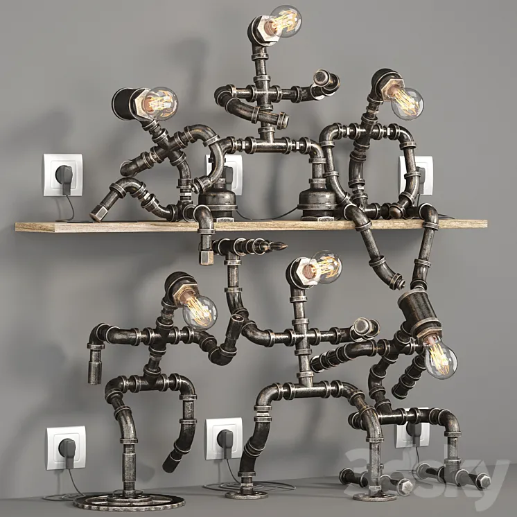 Robot Table Lamp 01 3D Model Free Download Robot Table Lamp 01 3D Model Free Download