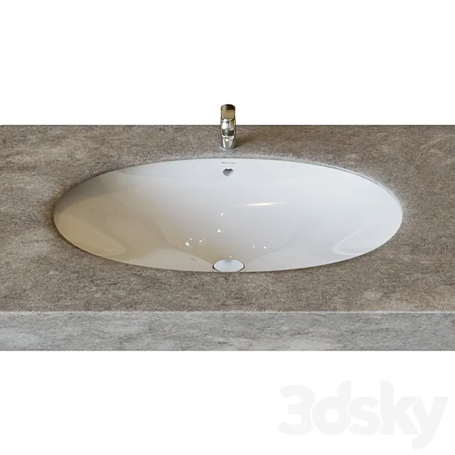 Roca Berna sink 56×42 cm. laid on 327871001 3DModel Roca Berna sink 56×42 cm. laid on 327871001 3DModel