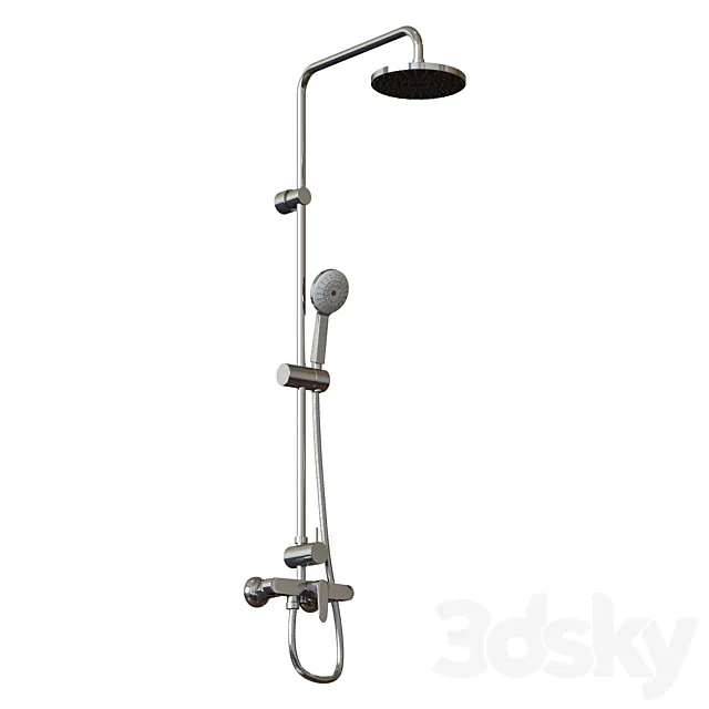 Roca Victoria shower column with overhead shower and single lever mixer 5A9725C00 3D Model