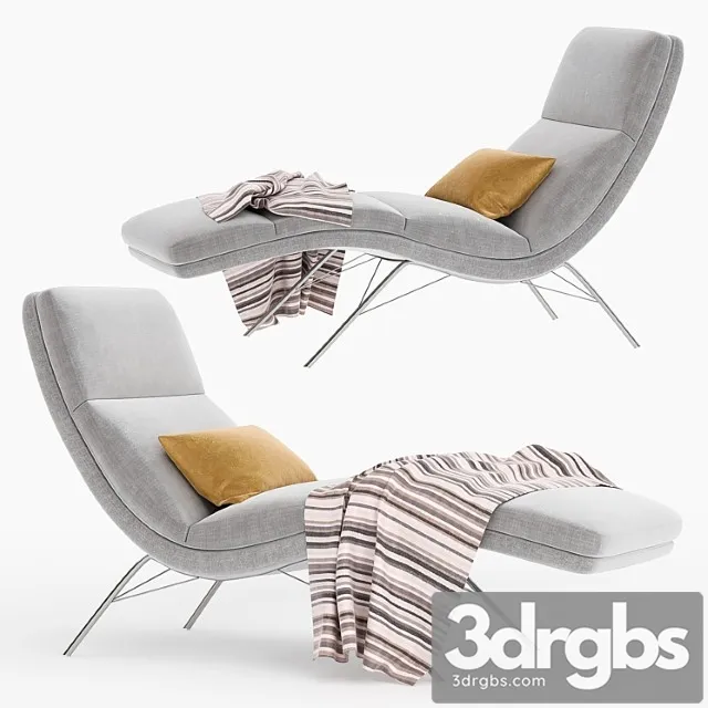 Roche bobois calibri lounge chair 2 3D Model Download