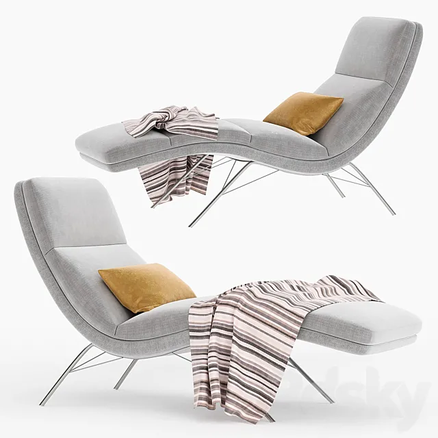 Roche Bobois Calibri lounge chair 3DModel Roche Bobois Calibri lounge chair 3DModel