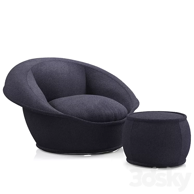 Roche Bobois Coiffe Pivoting Armchair 2 3D Model