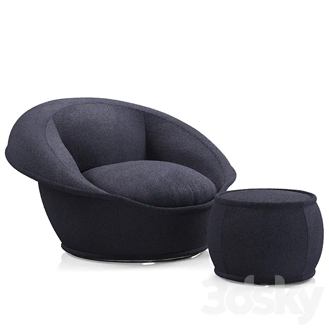 Roche Bobois Coiffe Pivoting Armchair 2 3DModel