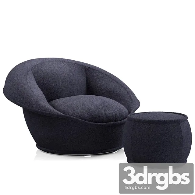 Roche bobois coiffe pivoting armchair 2 Roche bobois coiffe pivoting armchair 2