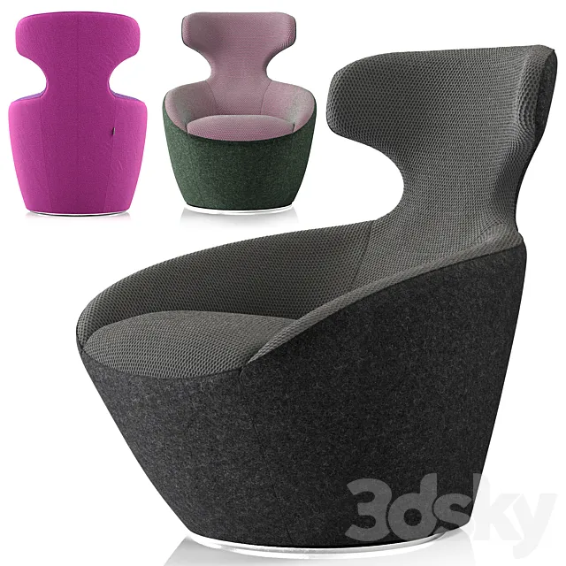 Roche Bobois Edito Lounge Armchair 3D Model