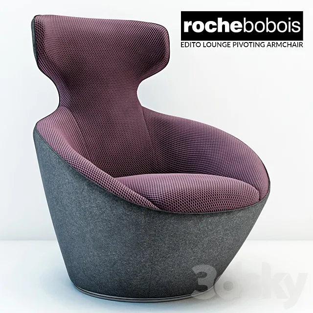 Roche bobois Edito lounge pivoting armchar 3DModel