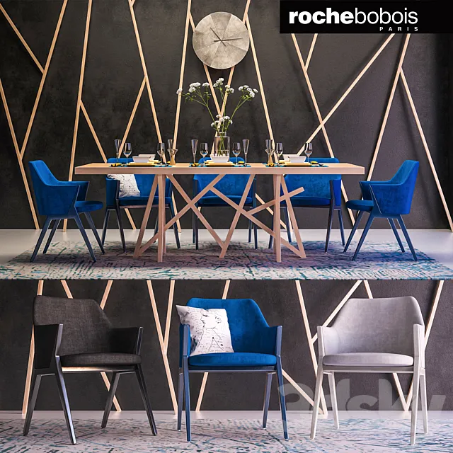 Roche bobois furniture set 3DModel Roche bobois furniture set 3DModel