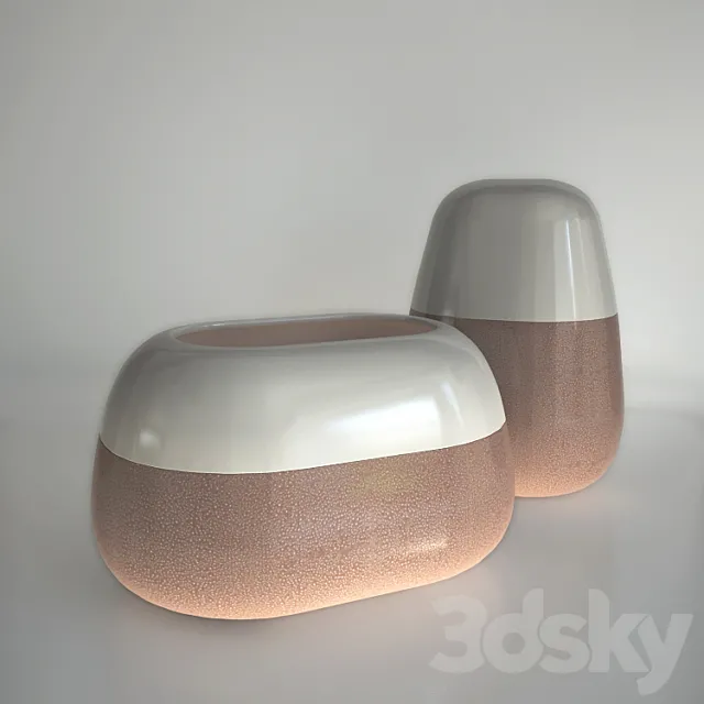 Roche Bobois Galet vases 3DModel