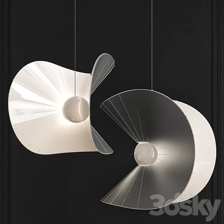 ROCHE BOBOIS MARIPOSA Cotton pendant lamp 3D Model ROCHE BOBOIS MARIPOSA Cotton pendant lamp 3D Model