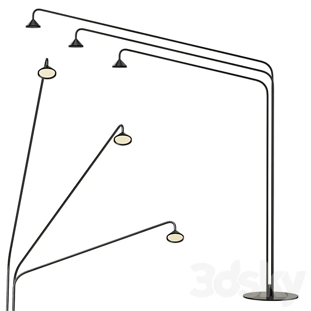 roche bobois nomade floor lamp 3D Model