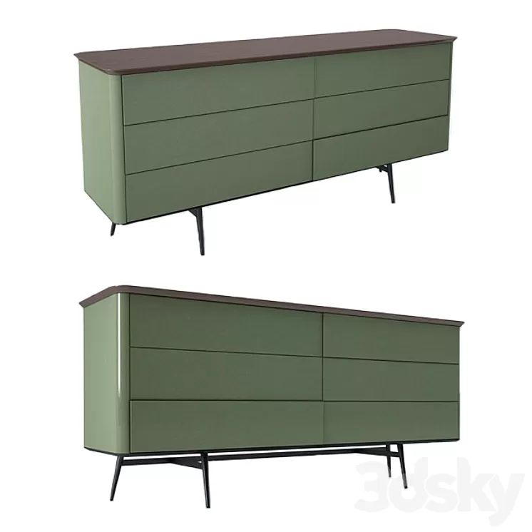 Roche Bobois Octet Dresser 3D Model Roche Bobois Octet Dresser 3D Model