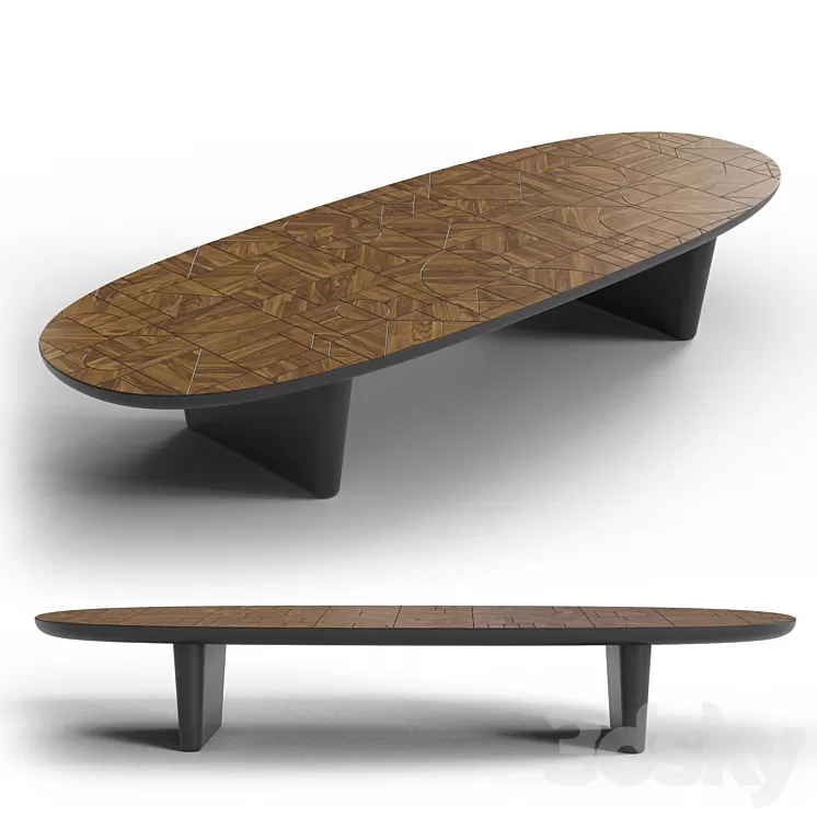 Roche Bobois Patchwork cocktail table 3D Model Roche Bobois Patchwork cocktail table 3D Model