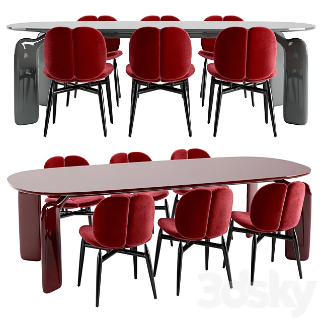 Roche Bobois – PULP table chair lacquer 3DModel Roche Bobois – PULP table chair lacquer 3DModel